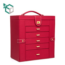 Luxus High-End-PU-Leder Karton Schublade zarten Schmuck sammeln Container Schaufenster Geschenkbox